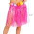 Adult and Child Compatible Pink Color Tasseled Hawaiian Luau Hula Skirt 40 cm