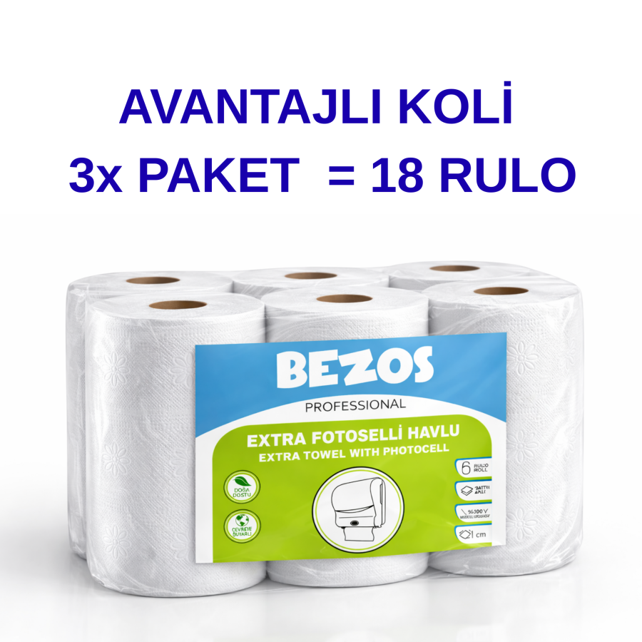 Professional Touchless Towel 18 Rolls – 2 Layer 100 Cellulose 21 cm Industrial Paper Towel 3X6 Rolls Professional Touchless Towel 18 Rolls – 2 Layer 100 Cellulose 21 cm Industrial Paper Towel 3X6 Rolls