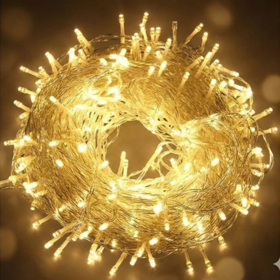Yılbaşı Aydınlatması 100 LED Perde Hortum Sıcak Beyaz Işık - 10 Metre Dekoratif Şeffaf Kablolu Süs Yılbaşı Aydınlatması 100 LED Perde Hortum Sıcak Beyaz Işık - 10 Metre Dekoratif Şeffaf Kablolu Süs