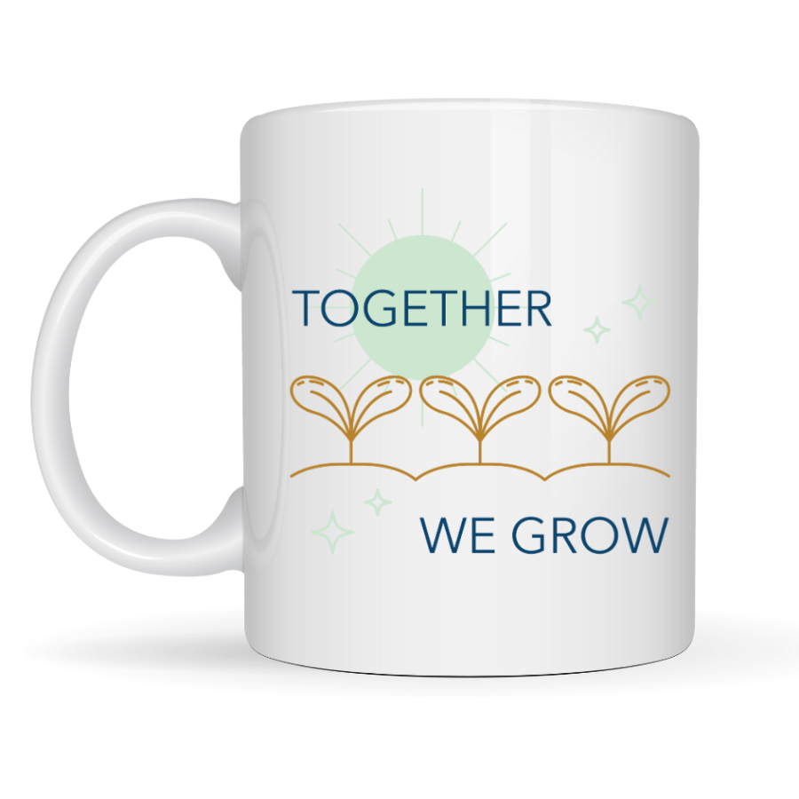 Together We Grow Designed Porcelain Cup Model 38 – Love Themed Special Gift Cup