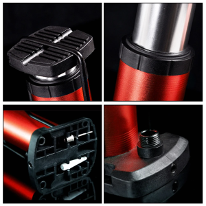 High Pressure Aluminum Silver Color Ball Bicycle Portable Air Foot Pump
