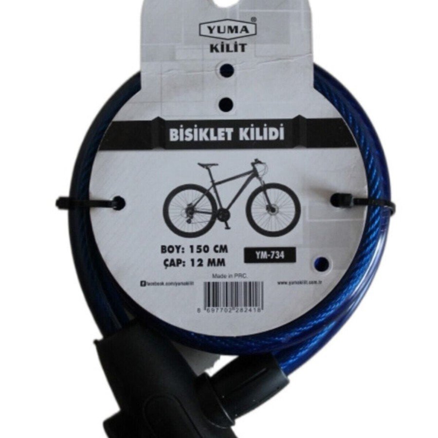 Yuma YM- 734 150cm Blue Bicycle Lock Yuma YM- 734 150cm Blue Bicycle Lock