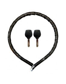 Yuma YM-752 Motorcycle Lock with Key and Bellows Black (Length: 120cm-diameter: 22mm)