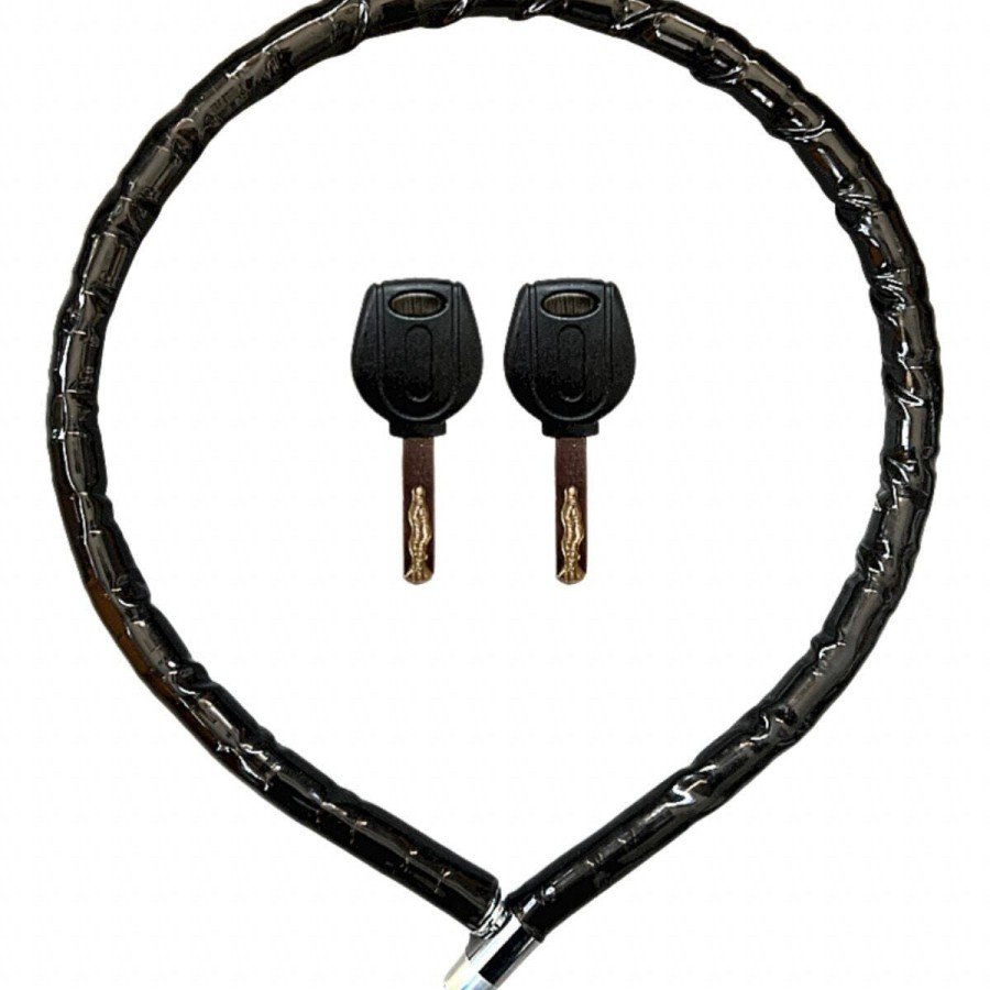 Yuma YM-752 Motorcycle Lock with Key and Bellows Black (Length: 120cm-diameter: 22mm)