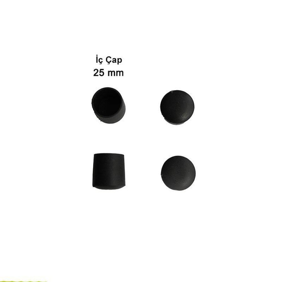 Round Profile External Plug 25 mm 4 Pieces Round Profile External Plug 25 mm 4 Pieces