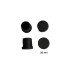 Round Pipe Profile Inner Plug 28 mm 4 Pieces
