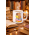 Porcelain Mug with Book Reading Capybara Design MODEL 100 – Warm and Cute Design for Enjoying Coffee & Tea CAPYBARA