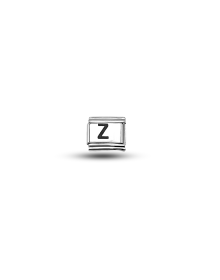 Nomination Bracelet Compatible Letter Z Charm – Stainless Steel Letter Module – Personalized Bracelet Accessory