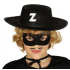 Zorro Hat and Zorro Mask with Z Logo Kids Size