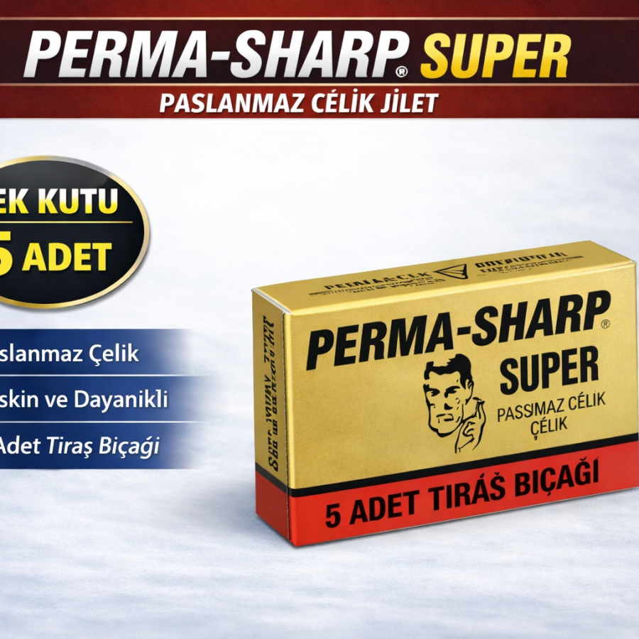 Perma-Sharp Super Stainless Steel Razor 5 in 1 Box Perma-Sharp Super Stainless Steel Razor 5 in 1 Box