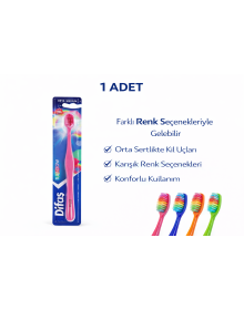 Difas Rainbow Medium Hard Toothbrush Medium 1PCS