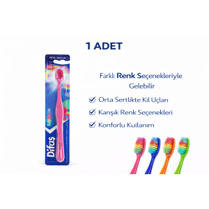 Difas Rainbow Medium Hard Toothbrush Medium 1PCS Difas Rainbow Medium Hard Toothbrush Medium 1PCS