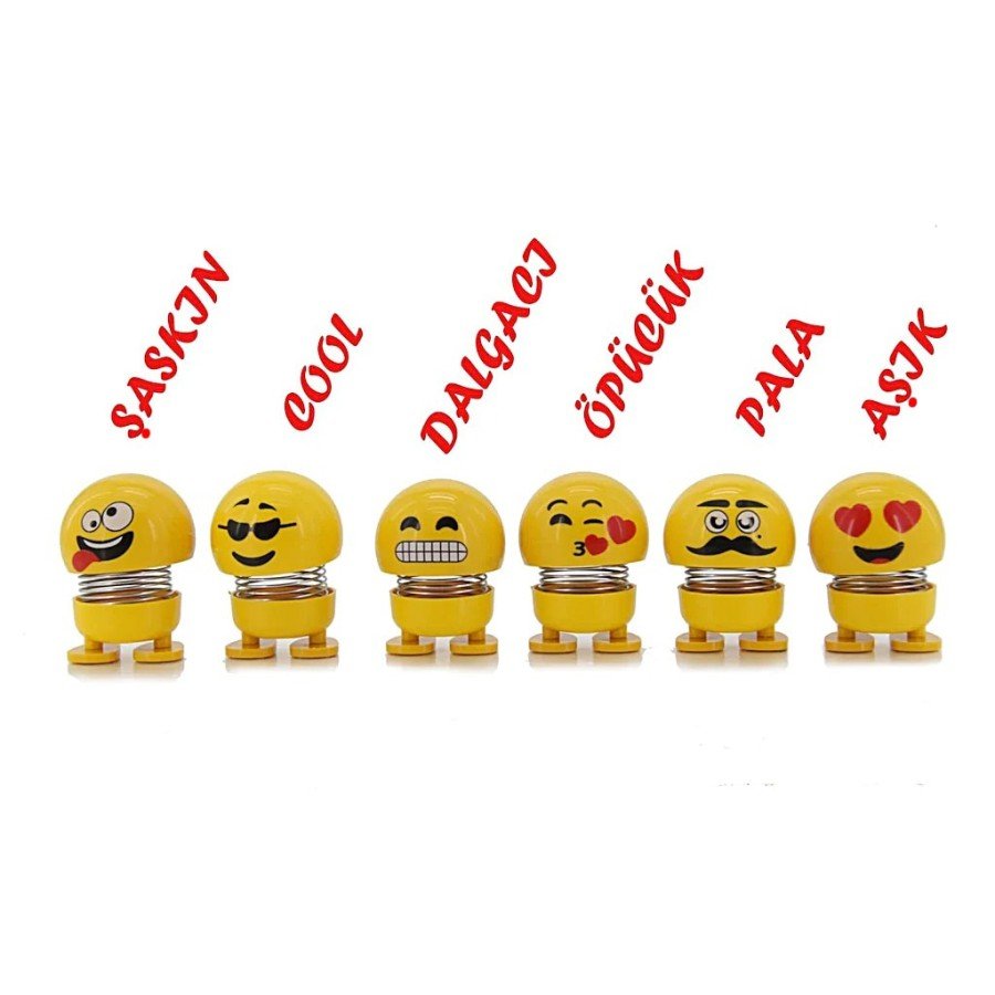 Bouncy Heads Cute Head Shaking Emoji Crazy Heads