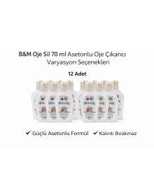 B&M Nail Polish Remover 70 ml Acetone Nail Polish Remover Powerful Formula 12 PCS