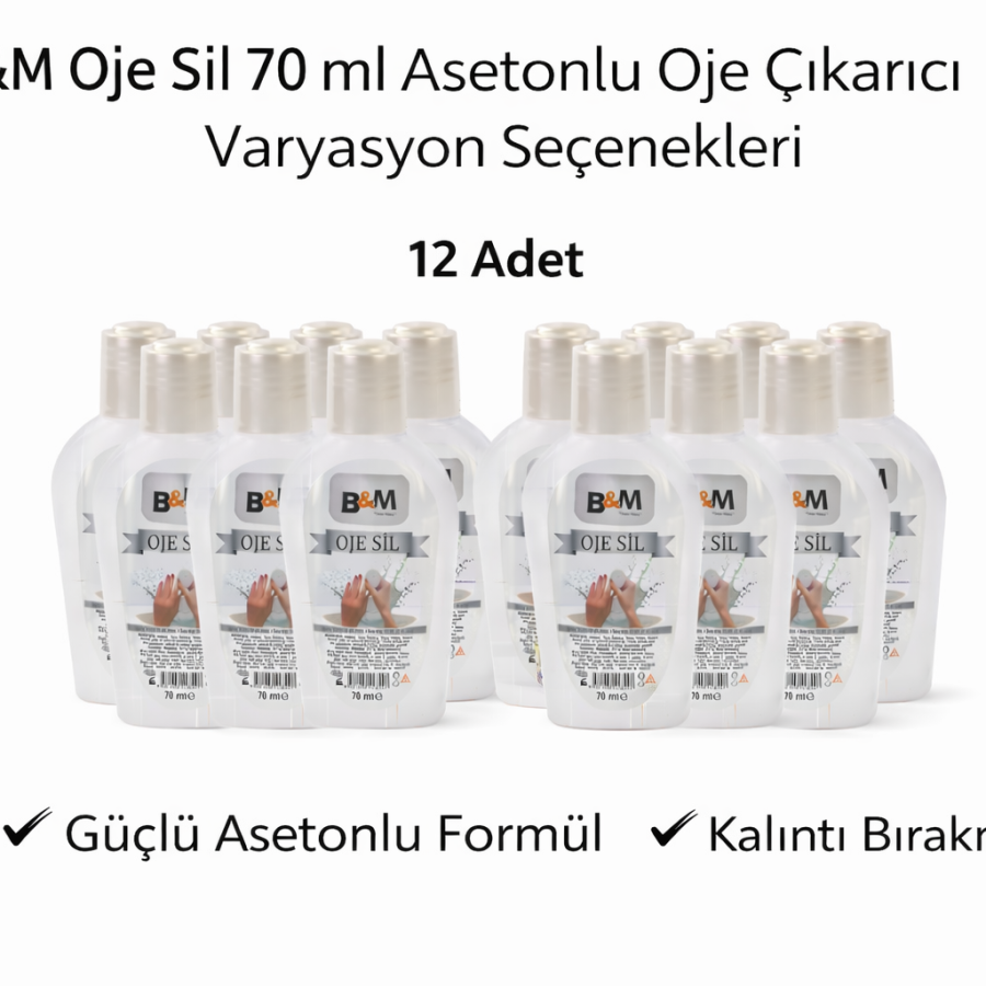B&M Nail Polish Remover 70 ml Acetone Nail Polish Remover Powerful Formula 12 PCS B&M Nail Polish Remover 70 ml Acetone Nail Polish Remover Powerful Formula 12 PCS