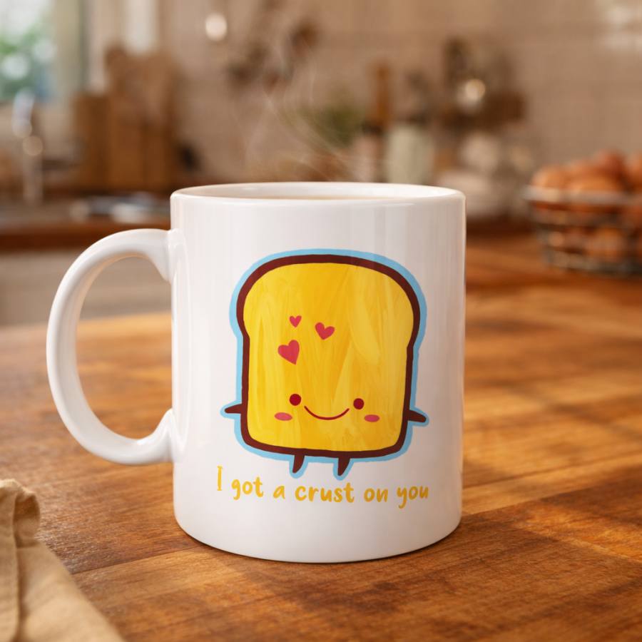 I Got a Crust On You Written Cute Design Porcelain Mug Model 23 Fun & Romantic Coffee Cup