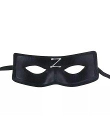 Zorro Mask with Elastic Z Print on the Back