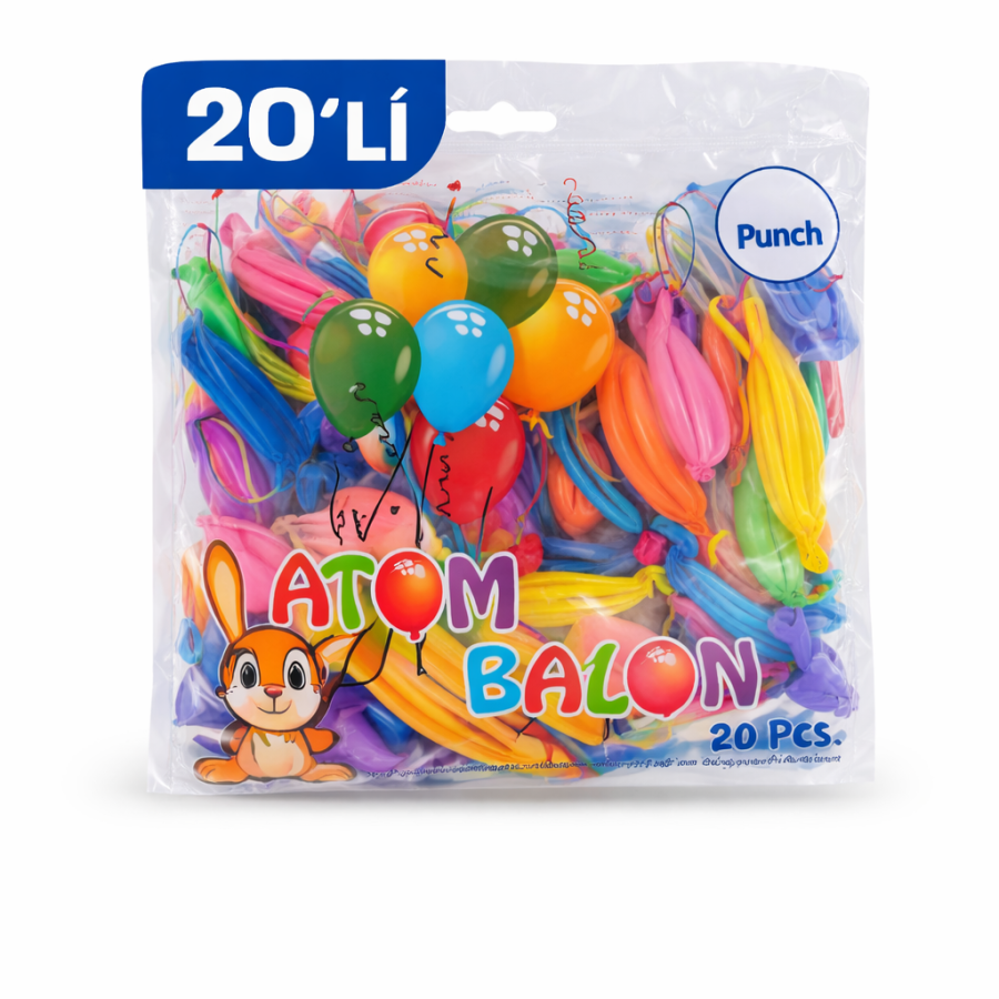 Colorful Atom Balloon Punch Balloon Rubber String Party Balloon 20 PCS