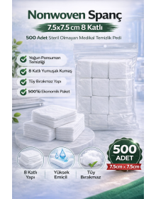 Nonwoven Spange 7.5x7.5 cm 8 Layer 500 Pieces Non-Sterile Medical Cleaning Pads