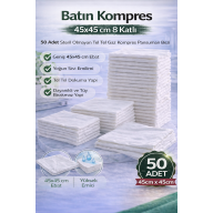 Abdominal Compress 45x45 cm 8 Layers 50 Pieces Wire Wire Gas Compress Non-Sterile Dressing Cloths