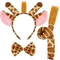 Giraffe Costume Accessory Set 3-Piece - Crown Bow Tie Tail Giraffe Costume Accessory Set 3-Piece - Crown Bow Tie Tail