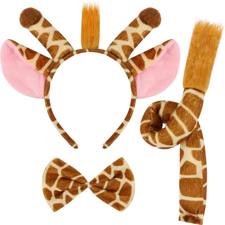 Giraffe Costume Accessory Set 3-Piece - Crown Bow Tie Tail Giraffe Costume Accessory Set 3-Piece - Crown Bow Tie Tail