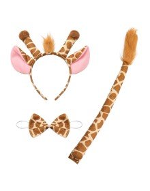 Giraffe Costume Accessory Set 3-Piece - Crown Bow Tie Tail