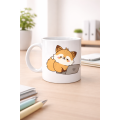 Porcelain Mug with Cute Fox Design MODEL 115 – Coffee Cup with Laptop and Sweet Fox Figure for Office & Home Use Porcelain Mug with Cute Fox Design MODEL 115 – Coffee Cup with Laptop and Sweet Fox Figure for Office & Home Use