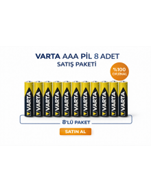 Varta AAA Thin Pen Battery 1.5V Super Heavy Duty R03 Zinc Carbon 2 Pack of 4