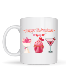 Happy Valentines Mug – Model 6 Valentine's Day Special Design Porcelain Mug